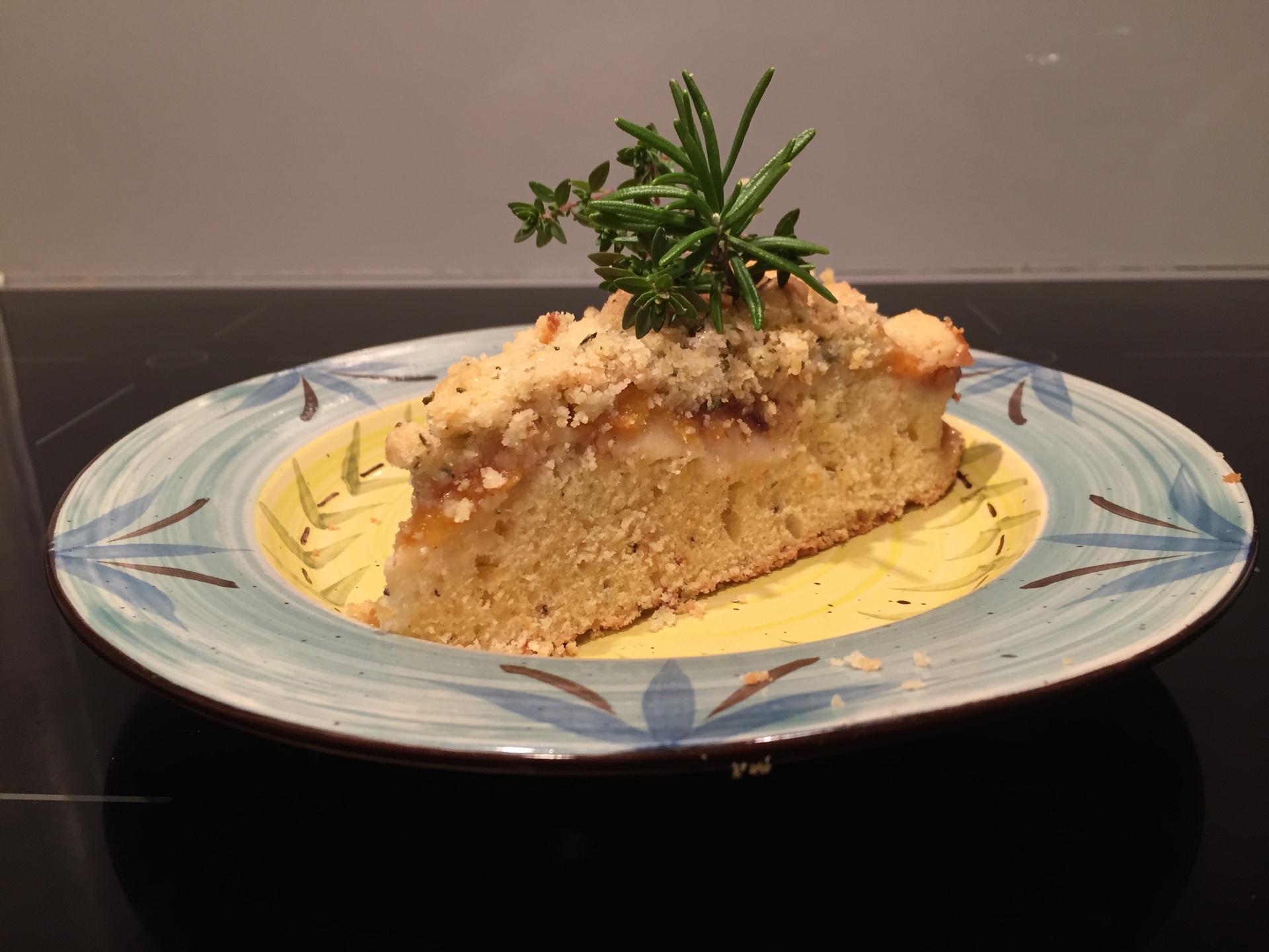 Peach Crumble With Rosemary and Lemon Thyme